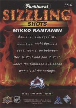 2022-23 Parkhurst - Sizzling Shots #SS-6 Mikko Rantanen Back