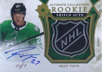 2021-22 Upper Deck Ultimate Collection - Ultimate Rookies Auto Shield Patch #164 Riley Tufte Front