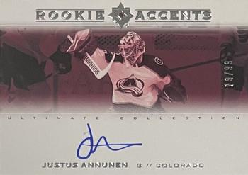 2021-22 Upper Deck Ultimate Collection - Rookie Accents #RA-JA Justus Annunen Front