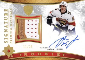 2021-22 Upper Deck Ultimate Collection - Rookie Signature Premium Materials #RSP-AL Anton Lundell Front