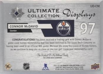 2021-22 Upper Deck Ultimate Collection - Ultimate Display Jersey #UD-CM Connor McDavid Back