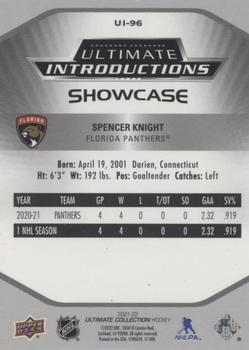 2021-22 Upper Deck Ultimate Collection - Ultimate Introductions #UI-96 Spencer Knight Back