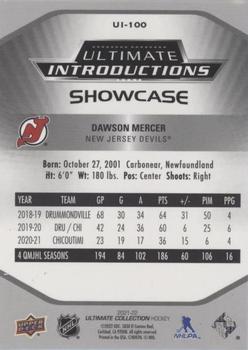 2021-22 Upper Deck Ultimate Collection - Ultimate Introductions #UI-100 Dawson Mercer Back