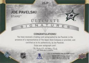 2021-22 Upper Deck Ultimate Collection - Ultimate Signatures #US-JP Joe Pavelski Back