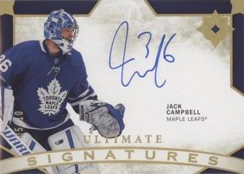 2021-22 Upper Deck Ultimate Collection - Ultimate Signatures Gold #US-JC Jack Campbell Front