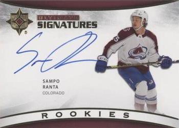 2021-22 Upper Deck Ultimate Collection - Ultimate Signatures Rookies #USR-SR Sampo Ranta Front