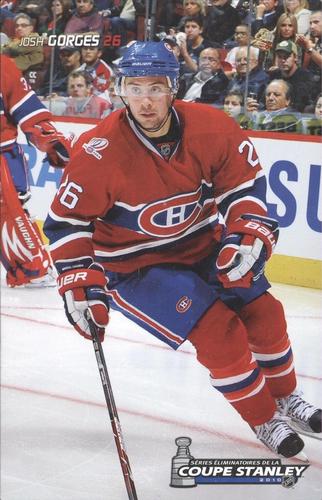 2009-10 Montreal Canadiens Playoffs Postcards #NNO Josh Gorges Front