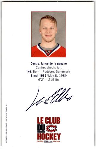 2013-14 Montreal Canadiens Playoffs Postcards #NNO Lars Eller Back