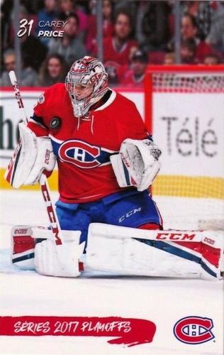 2016-17 Montreal Canadiens Playoffs Postcards #NNO Carey Price Front