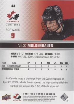 2022-23 Upper Deck Team Canada Juniors - Blue #43 Nick Moldenhauer Back