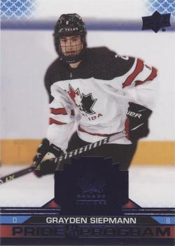 2022-23 Upper Deck Team Canada Juniors - Blue #90 Grayden Siepmann Front