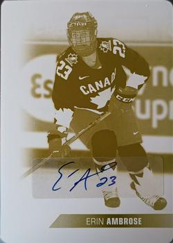 2022-23 Upper Deck Team Canada Juniors - Printing Plates Yellow #53 Erin Ambrose Front