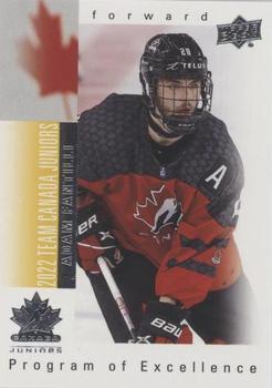 2022-23 Upper Deck Team Canada Juniors - 1996 Retro Program of Excellence Achievements #POEA-7 Adam Fantilli Front