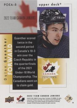 2022-23 Upper Deck Team Canada Juniors - 1996 Retro Program of Excellence Achievements #POEA-8 Dylan Guenther Back