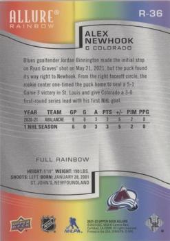 2021-22 Upper Deck Allure - Full Rainbow Achievements #R-36 Alex Newhook Back