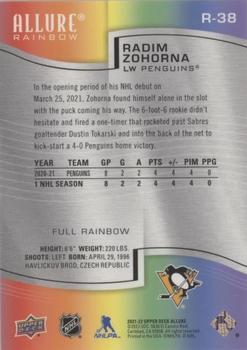 2021-22 Upper Deck Allure - Full Rainbow Achievements #R-38 Radim Zohorna Back