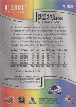 2021-22 Upper Deck Allure - Full Rainbow Achievements #R-92 Nathan MacKinnon Back