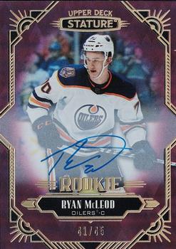 2021-22 Upper Deck Stature - 2020-21 Upper Deck Stature Update Autographs Red #181 Ryan McLeod Front