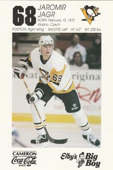 1990-91 Coke/Elby's Pittsburgh Penguins #NNO Jaromir Jagr Front