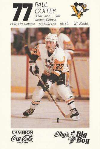 1989-90 Coke/Elby's Pittsburgh Penguins #NNO Paul Coffey Front
