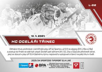 2023-24 SportZoo Live Tipsport ELH #L-82 HC Oceláři Třinec Back
