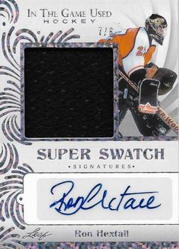 2022-23 Leaf In The Game Used - Super Swatch Signatures Silver Sparkle #SS-RH1 Ron Hextall Front