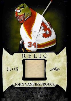 2022-23 Leaf In The Game Used - Game Used Relics Purple Foil #GUR-18 John Vanbiesbrouck Front