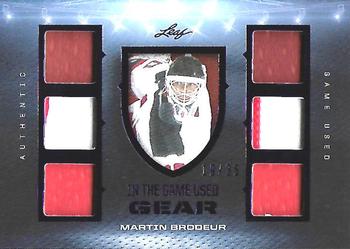 2022-23 Leaf In The Game Used - In The Game Used Gear Purple Foil #GUG-22 Martin Brodeur Front