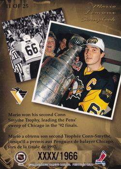 1996-97 Donruss Canadian Ice - Mario Lemieux Scrapbook Executive Proofs #11 Mario Lemieux Back