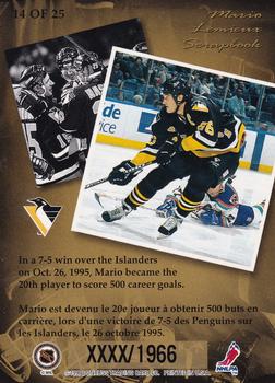 1996-97 Donruss Canadian Ice - Mario Lemieux Scrapbook Executive Proofs #14 Mario Lemieux Back