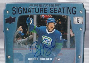 2021-22 Upper Deck Premier - Premier Signature Seats Stars #PSS-BB Brock Boeser Front