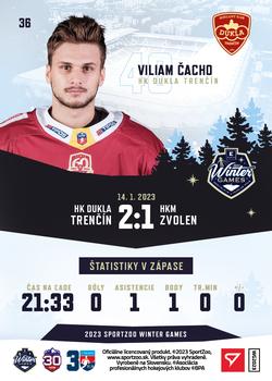 2023 SportZoo Winter Games #36 Viliam Cacho Back