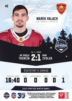 2023 SportZoo Winter Games #45 Marek Valach Back