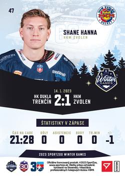 2023 SportZoo Winter Games #47 Shane Hanna Back