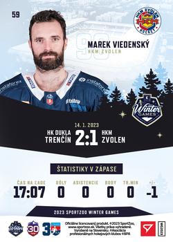 2023 SportZoo Winter Games #59 Marek Viedensky Back