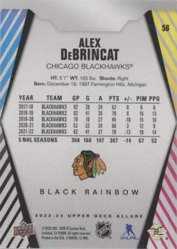 2022-23 Upper Deck Allure - Black Rainbow #56 Alex DeBrincat Back