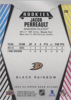 2022-23 Upper Deck Allure - Black Rainbow #133 Jacob Perreault Back