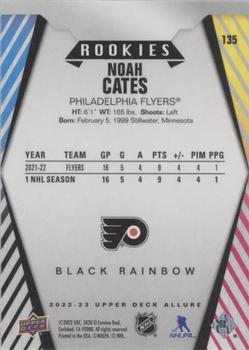 2022-23 Upper Deck Allure - Black Rainbow #135 Noah Cates Back