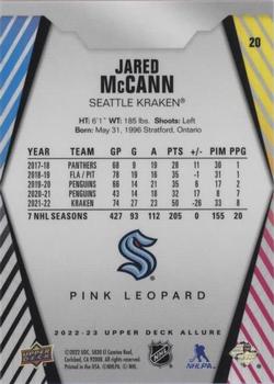 2022-23 Upper Deck Allure - Pink Leopard #20 Jared McCann Back