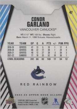 2022-23 Upper Deck Allure - Red Rainbow #47 Conor Garland Back