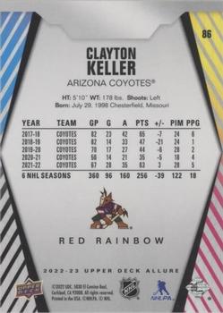2022-23 Upper Deck Allure - Red Rainbow #86 Clayton Keller Back