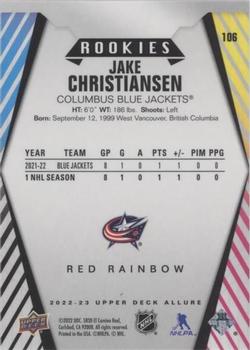 2022-23 Upper Deck Allure - Red Rainbow #106 Jake Christiansen Back