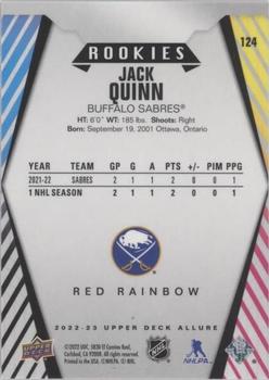 2022-23 Upper Deck Allure - Red Rainbow #124 Jack Quinn Back
