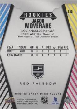 2022-23 Upper Deck Allure - Red Rainbow #130 Jacob Moverare Back