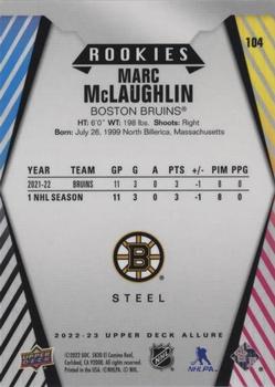 2022-23 Upper Deck Allure - Steel #104 Marc McLaughlin Back