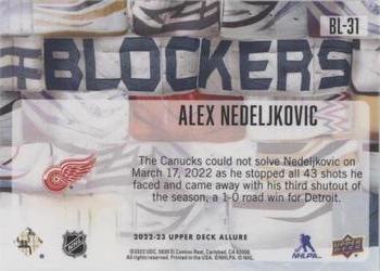 2022-23 Upper Deck Allure - Blockers #BL-31 Alex Nedeljkovic Back