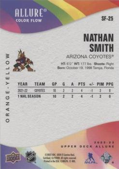 2022-23 Upper Deck Allure - Color Flow Orange-Yellow #SF-25 Nathan Smith Back