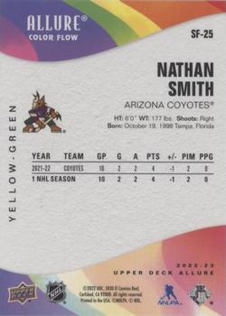 2022-23 Upper Deck Allure - Color Flow Yellow-Green #SF-25 Nathan Smith Back