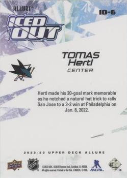 2022-23 Upper Deck Allure - Iced Out #IO-6 Tomas Hertl Back