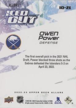 2022-23 Upper Deck Allure - Iced Out #IO-21 Owen Power Back